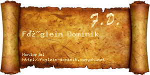 Föglein Dominik névjegykártya