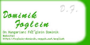 dominik foglein business card